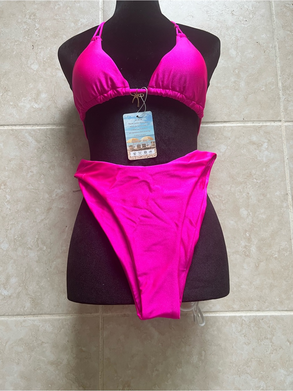 Women’s Hot Pink Bikini Set  read. Description for size.